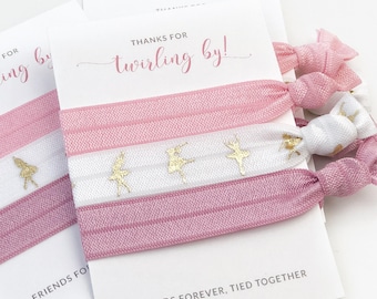 Ballet Party Favors for Girls, Ballet Birthday Party Favors, Ballerina Party Supplies, Ballet Recital Gift, Dance Recital Favor, Hair Ties