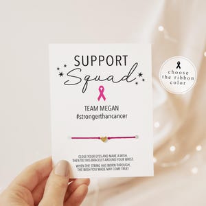 Cancer Support Gift, Make A Wish Bracelets for Cancer, Support Squad, Breast Cancer Awareness, Cancer Patient Gift, Breast Cancer Gifts