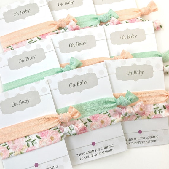 Pastel Baby Shower Favors Floral Party Decorations Peach And Etsy