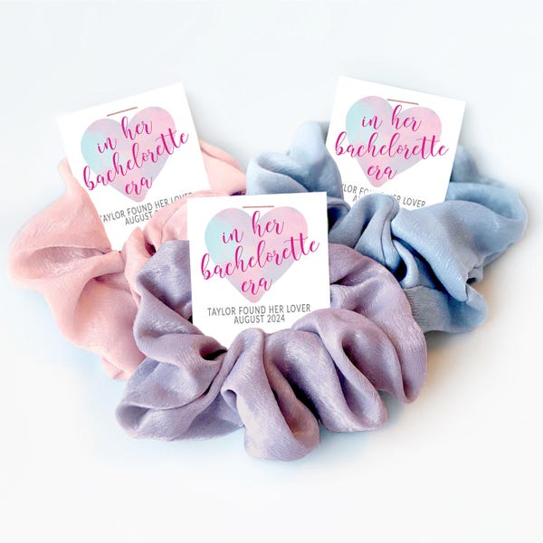 In Her Bachelorette Era, Hair Scrunchies, Bride Era Bachelorette Party Favors, She Found Her Lover Bride's Version