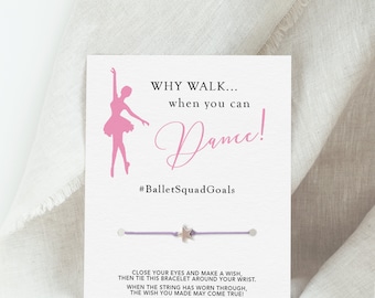 Ballet Recital Gift, Make A Wish Bracelet, Dance Recital Gift, Dance Teacher Gift, Dance Team Gifts, Ballerina Gifts, Ballet Party Favors