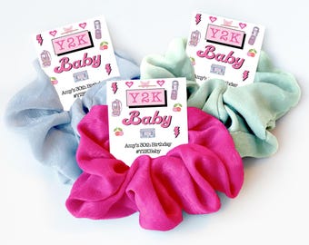 Y2K Party Favors, Hair Scrunchies, Y2K Baby, Retro Birthday Party Favors, 2000s Baby, Y2K Birthday Party Favors, Millennial Birthday Party