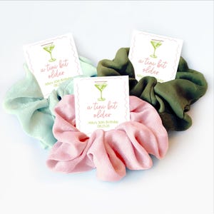 A Tini Bit Older, Martini Party Favors, Hair Scrunchie Birthday Party Favors, Dirty Thirty, Thank You Guest Gifts, Bikinis and Martinis