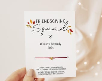 Friendsgiving Party Favors, Wish Bracelet Friendsgiving Gifts, Friendsgiving Favors,  Friends Giving Gifts, Friendsgiving Squad