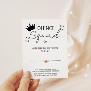 Quinceanera Favors, Make A Wish Bracelet, Quinceañera 15th Birthday Party Favors, Mis Quince Anos, Quince Squad Thank You Gifts for Guests
