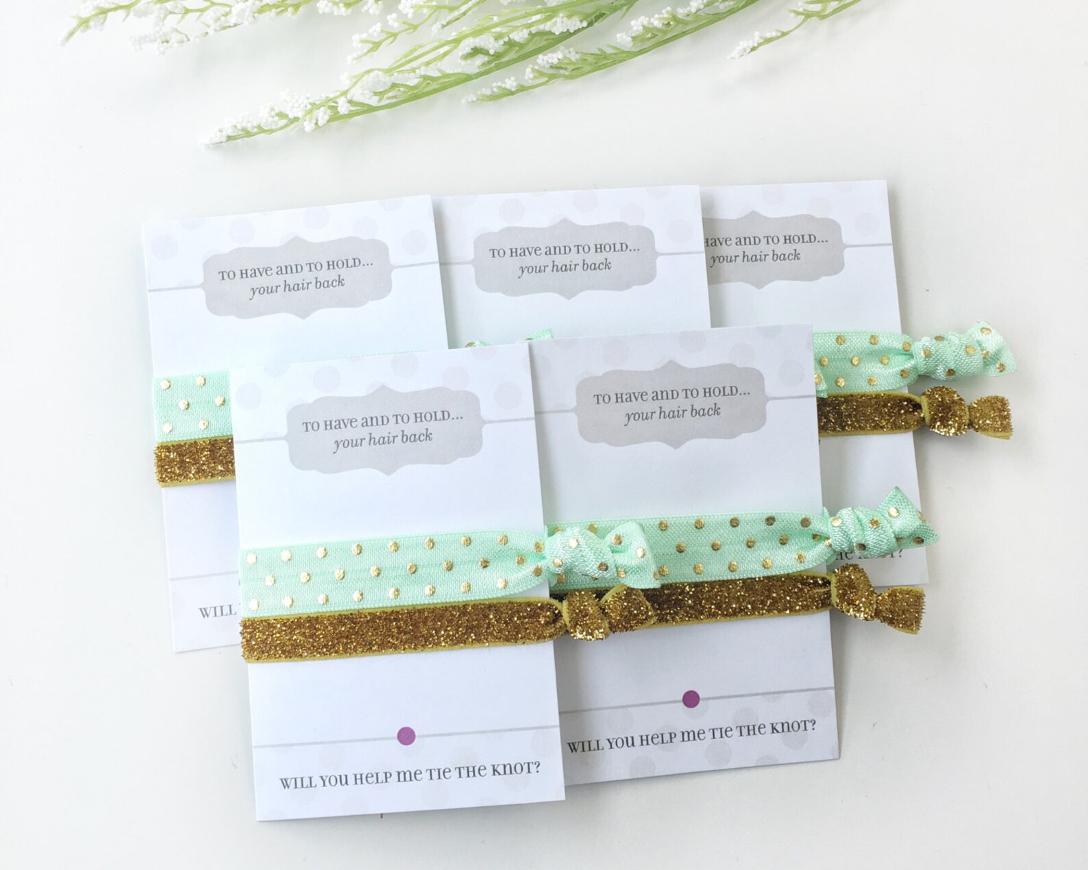 Will You Help Me Tie the Knot Hair Ties Bridesmaid Proposal - Etsy