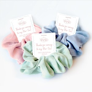 Tea Party Favors, Hair Scrunchies, Tea Birthday Party Favors, Par-Tea Birthday Gifts for Guests, High Tea Party Goodie Bag Fillers