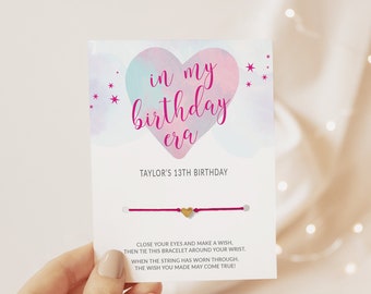 In My Birthday Era, Wish Bracelet Party Favors, Eras Party Favors, Birthday Party Goodie Bag Fillers for Girls, Thank You Guest Gift