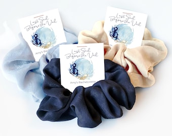 Nautical Bachelorette Party Favors, Hair Scrunchie Favors, Personalized Last Sail Before The Veil Bachelorette Favors, Sailing Bachelorette