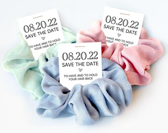 Save The Date, Hair Scrunchie Bridesmaid Proposal Gift, Bridesmaid Box Items, Flower Girl Proposal, Bridal Party Favor, Ask Bridesmaid Gift