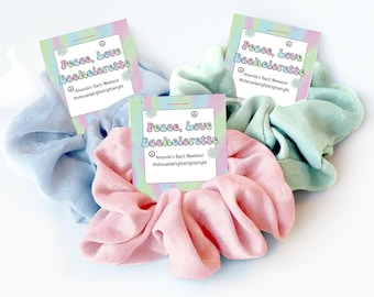 Peace Love Bachelorette Party Favors, 60s Bachelorette, She said Alright Alright Alright, Retro Groovy Hippie 70s Bachelorette Scrunchies