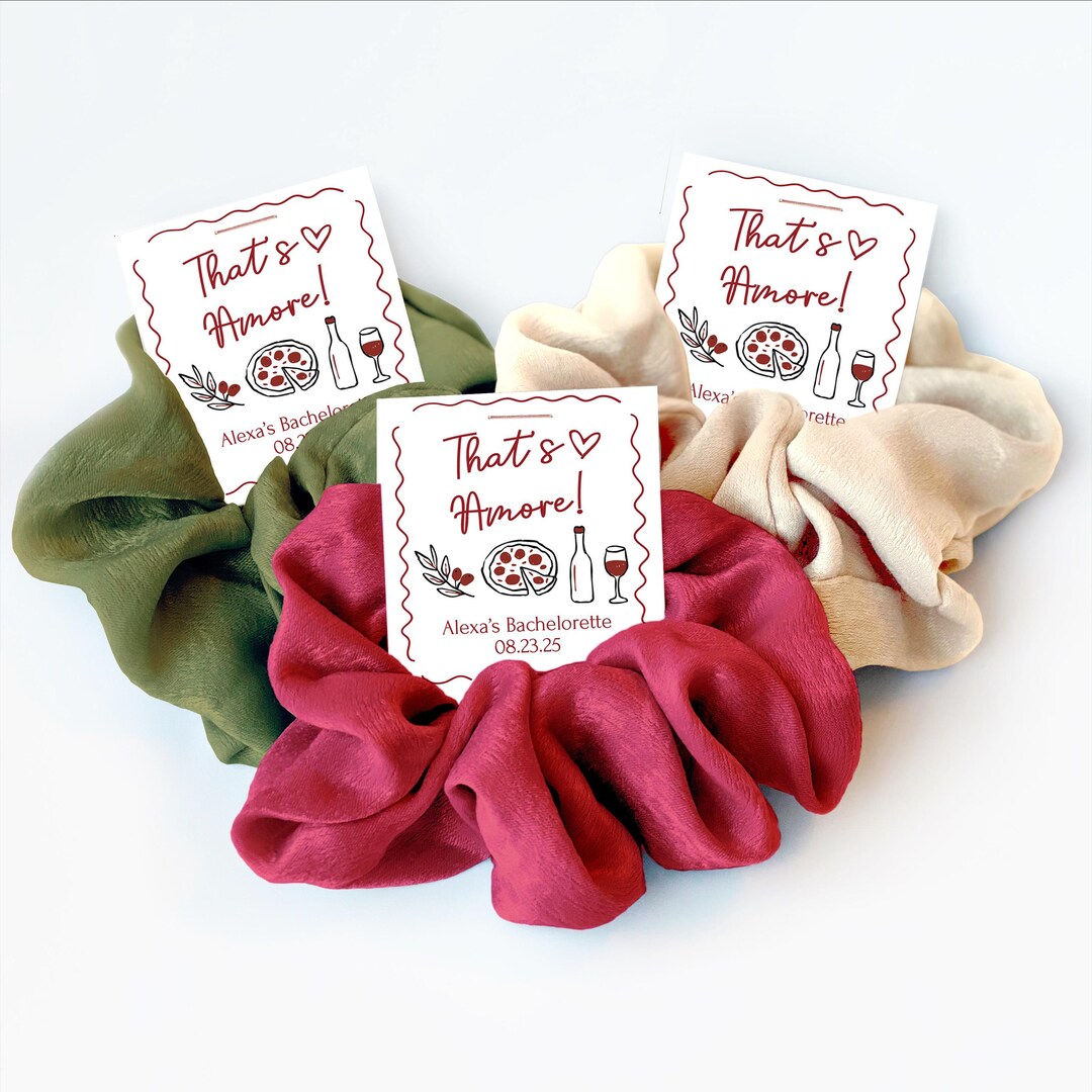 That's Amore Bachelorette Party Favors, Hair Scrunchie, Italian ...