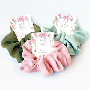 Love Shack Gastgeschenke, Haargummi, Coquette Geburtstags-Gastgeschenke, Schleifen-Thema, Cottagecore Shabby Chic Blumenrose, Goodie Bag Filler