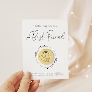 Cadeau pour meilleure amie, Câlin de poche Une pensée pour vous, Cadeau pour meilleure amie, Un petit câlin pour ma meilleure amie, Cadeaux pour votre meilleure amie