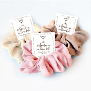 A Bride In A Tini Bit, Hair Scrunchie, Espresso Martini Bachelorette Party Favors, Martinis And Bikinis Bachelorette Favors, Cocktail Club
