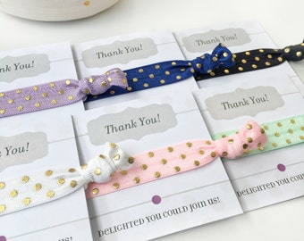 Polka Dot Birthday Party Favors Girls, Hair Tie Birthday Party Thank You Gifts, Birthday Party Decorations, Women's Hair Tie Favors