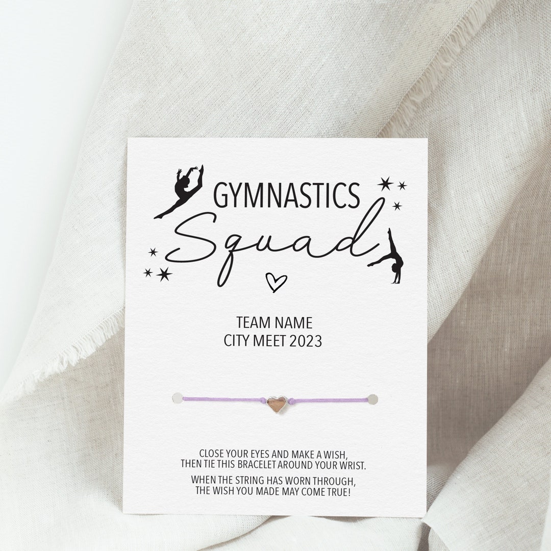 Gymnastics Gifts, Make A Wish Bracelet, Gymnastics Team Gifts