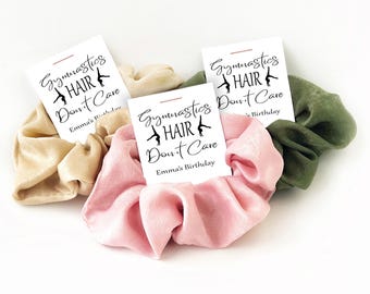 Gymnastics Birthday Party Favors, Scrunchie Hair Tie Favors, Gymnastics Party Supplies, Gymnastics Meet Gifts, Gymnastics Favors