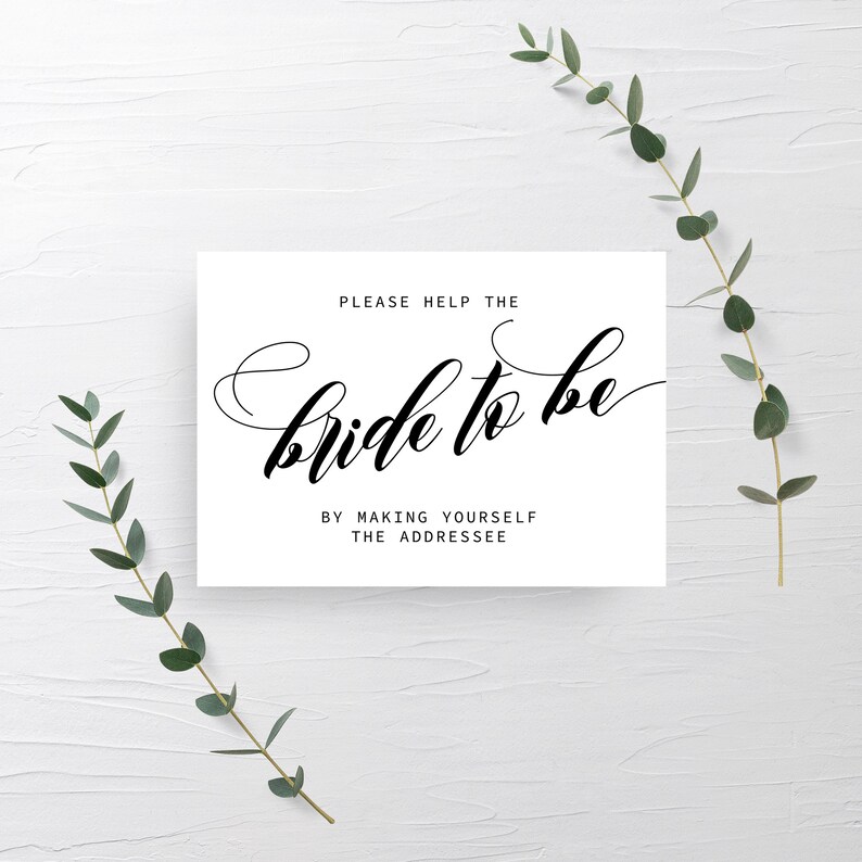 Bridal Shower Address an Envelope Sign INSTANT DOWNLOAD Make Etsy