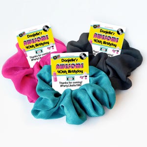 80s Party Favors, Hair Scrunchie Favors, 40th Birthday Party Favors, Retro 80s Birthday Party, Party Like Its 1982, Back To The 80s