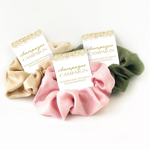 Champagne Campaign Bachelorette Party Favors Hair Scrunchie - Etsy Champagne Campaign Bachelorette Party Favors Hair Scrunchie - Etsy