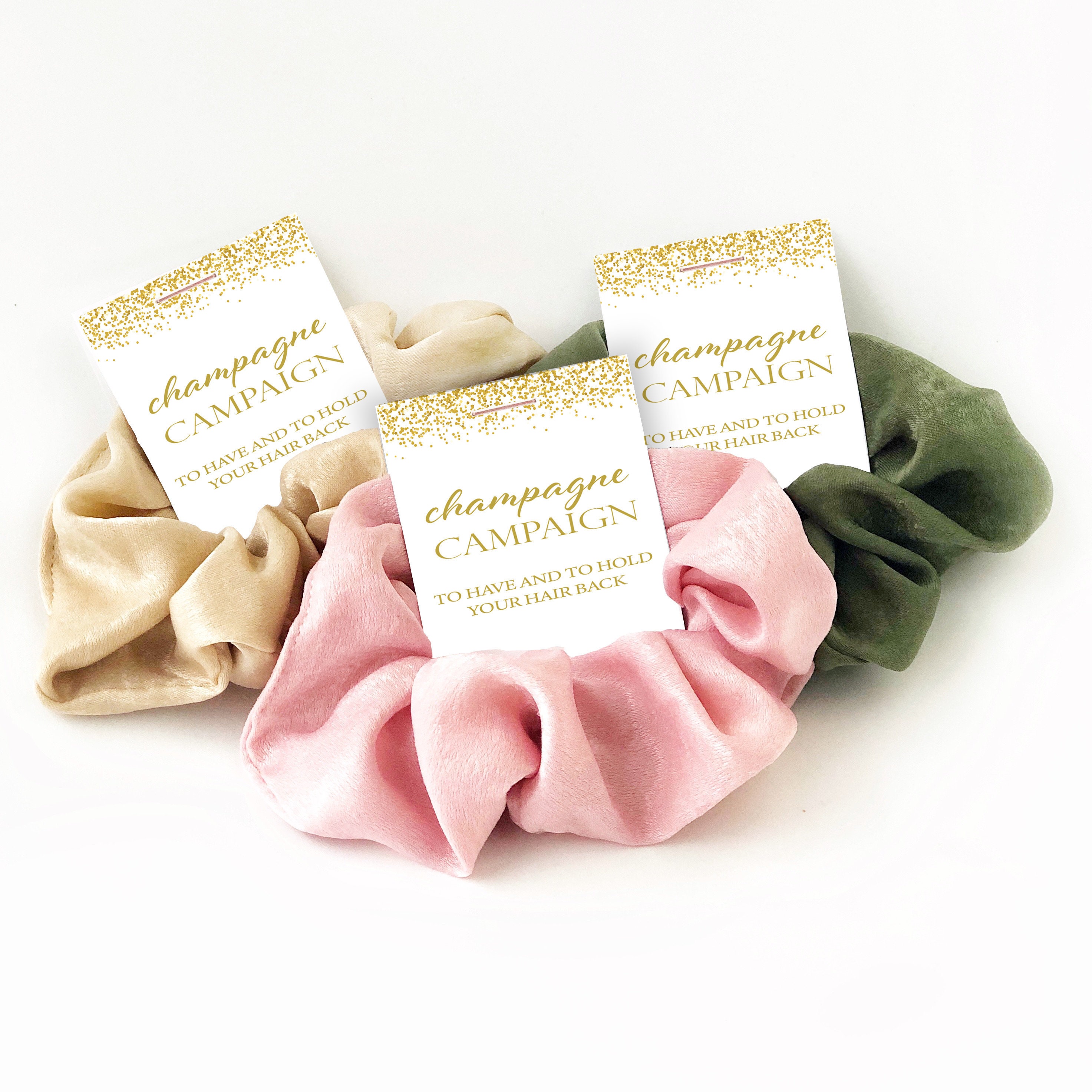 Champagne Campaign Bachelorette Party Favors Hair Scrunchie - Etsy Champagne Campaign Bachelorette Party Favors Hair Scrunchie - Etsy