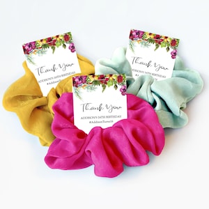 Tropical Party Favors, Hair Scrunchie Favors, Hawaiian Party Favors, Luau Birthday Party Favors, Tropical Birthday Party Favor - ST100
