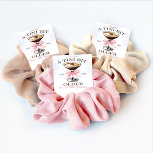 Espresso Martini Birthday Party Favors, Hair Scrunchie, A Tini Bit Older, Martinis And Bikinis Birthday Favors, Birthday Cocktail Club