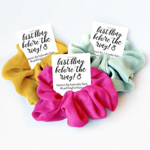 Last Fling Before The Ring Bachelorette Party Favors, Hair Scrunchies, Final Fling Bachelorette Guest Gifts, Bach Goodie Bag Fillers