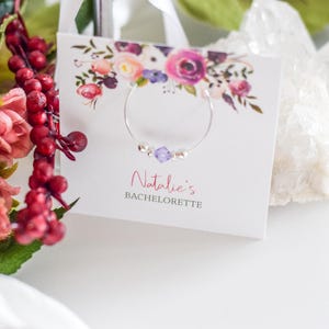 Winery Bachelorette Party Favors, Purple Bachelorette Party Decorations, Wine Bachelorette Theme, Personalized Bachelorette Wine Charms image 10