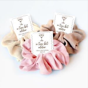 A Tini Bit Older, Hair Scrunchie, Espresso Martini Birthday Party Favors, Martinis And Bikinis Birthday Favors, Birthday Cocktail Club