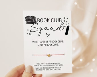 Book Club Gifts, Make A Wish Bracelet, Gift For Book Club, Bookish Gifts, Book Club Squad, What Happens At Book Club, Stays At Book Club