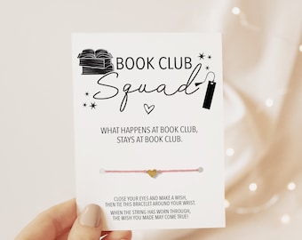 Book Club Gifts, Make A Wish Bracelet, Gift For Book Club, Bookish Gifts, Book Club Squad, What Happens At Book Club, Stays At Book Club