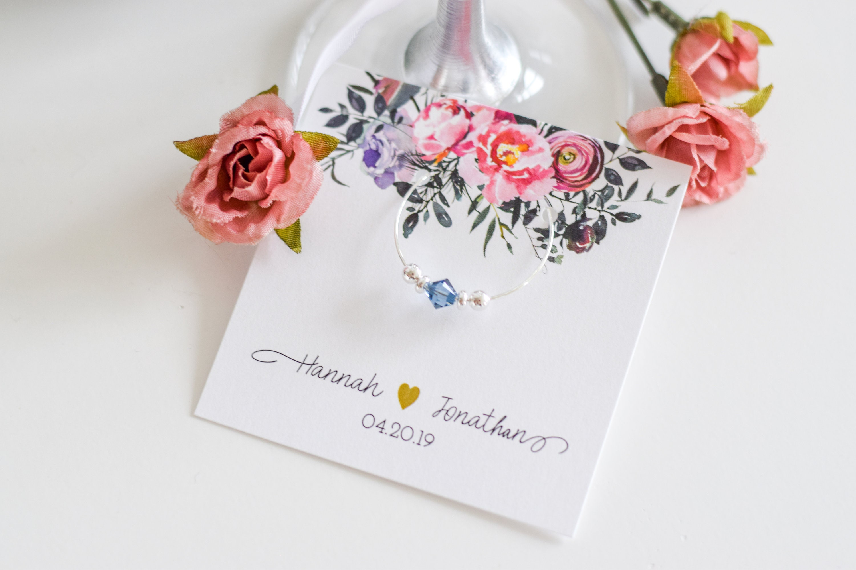Garden Bridal Shower Favors Garden Bridal Shower Table Decorations Floral Spring Bridal Shower Favors Swarovski Crystal Wine