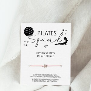 Group Pilates Gifts, Make A Wish Bracelet, Pilates Party Favors, Pilates Weekend Gifts, Pilates Studio Thank You Favors image 2