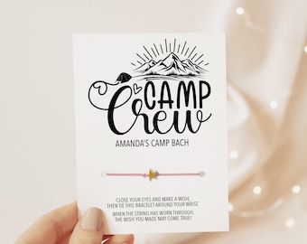 Camp Bachelorette Party Favors, Wish Bracelet, Camp Bach, Mountain Bachelorette, Outdoor Bach, Glamping Bachelorette Weekend, Camp Crew