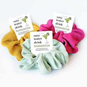 Margarita Bachelorette Party Favors, Hair Scrunchie, Fiesta Bachelorette, Mexico Bach, Save Water Drink Margaritas, Margs and Matrimony 画像 1