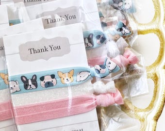 Bomboniere per feste di compleanno per cani, articoli per feste di compleanno per cuccioli, sacchetti regalo, decorazioni per feste di compleanno per cuccioli, elastici per capelli per baby shower per cuccioli