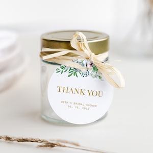 Printable Bridal Shower Favor Tags, Blush Floral Greenery Favor Tag Template, Bridal Shower Thank You Tags, Editable DIGITAL DOWNLOAD BFG100