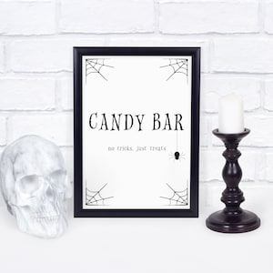 ハロウィン キャンディ バー サイン、ハロウィン デコレーション 印刷可能 サイン、ハロウィン パーティー デコレーション、トリック オア トリート サイン、即時ダウンロード - EDS100