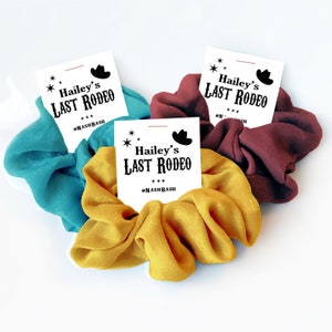 Cowgirl Bachelorette Party Favors, Brides Last Rodeo Hair Scrunchies, Disco Cowgirl Bach, Nash Bash, Country Nashville Bachelorette Favors