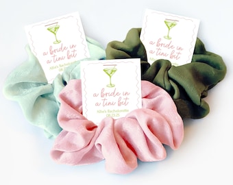 A Bride In A Tini Bit, Hair Scrunchie, Martini Bachelorette Party Favors, Martinis And Bikinis Bachelorette, Dirty Martini Cocktail Club