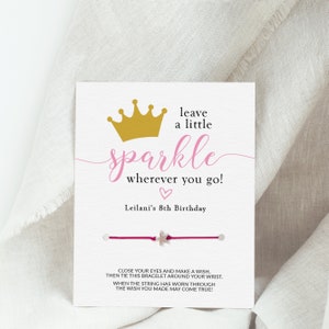 Princess Party Favors, Make A Wish Bracelet, Fairytale Princess Party Supplies, Princess Tea Party Favors Girls, Princess Birthday Party
