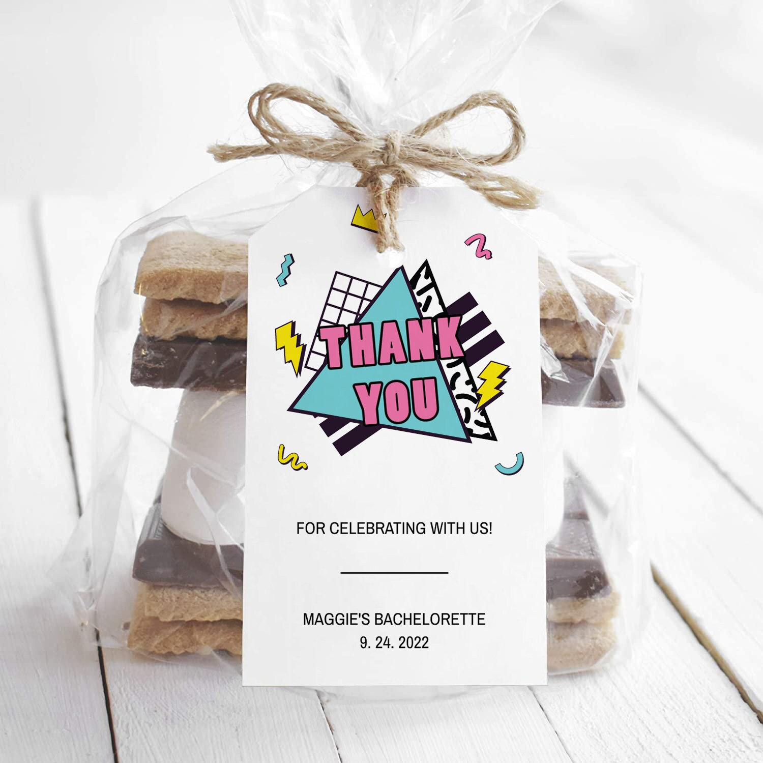 90s Party Favor Tags Printable 90s Party Decorations Back To The 90s 90s Birthday Party Thank You Party Like Its 1992 DIGITAL