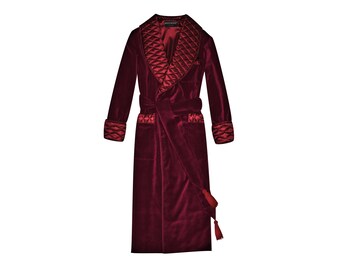 red silk dressing gown mens