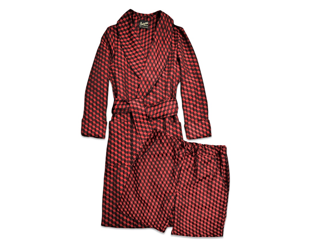 Men's Robe and Shorts Set Lightweight Cotton Boxer Shorts Etsy