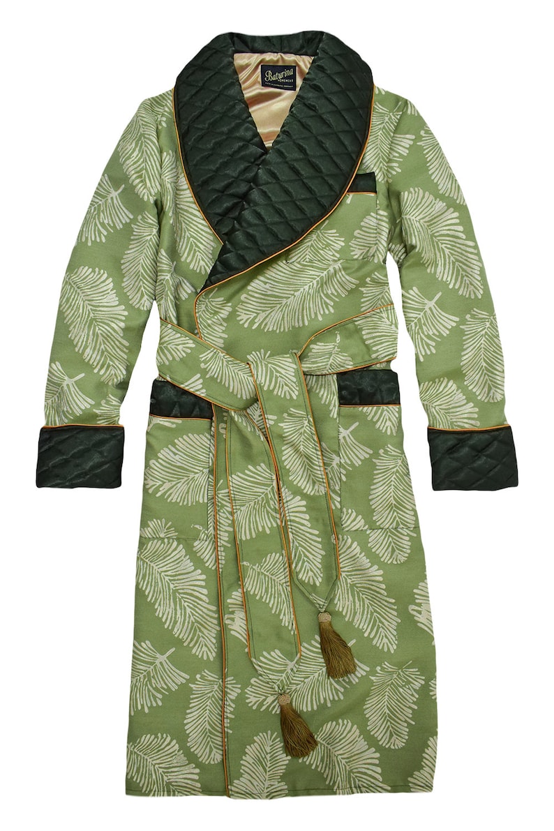 quilted silk robe