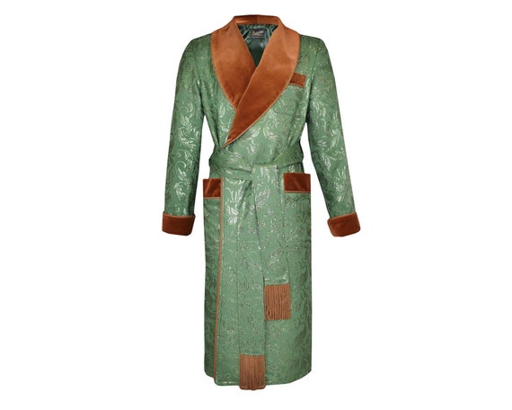 Reversible Dressing Gown in Dragonfly Green – Shibumi