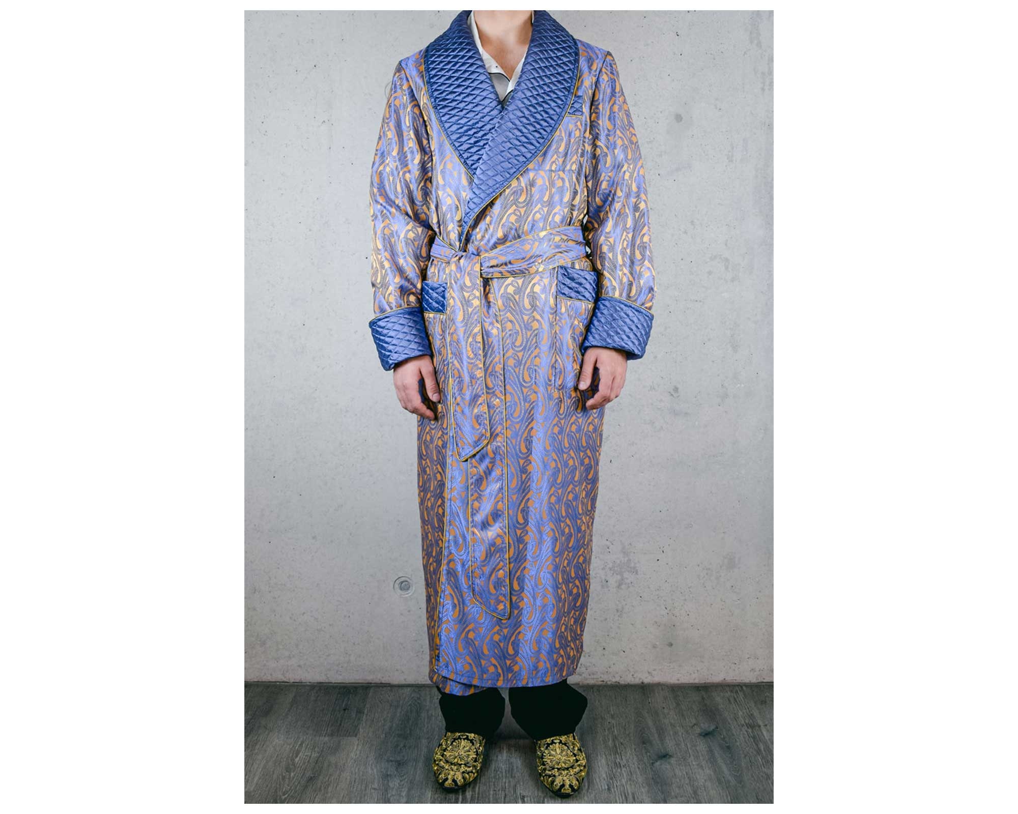 SEYANTE Men's Waffle Robe w Piping Hooded India | Ubuy