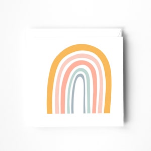 Regenbogen-Grußkarte, leere Karte für alle Gelegenheiten, Geburtstagskarte, Baby-Dusche-Geschenk, Neugeborenen Karte